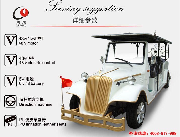 迎宾款 电动老爷车 房地产8座电动看房车